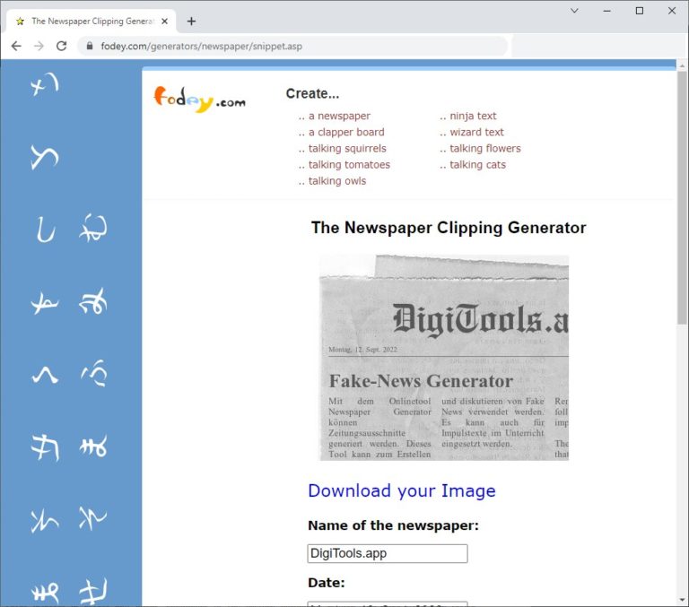 Newspaper Generator DigiTools.app